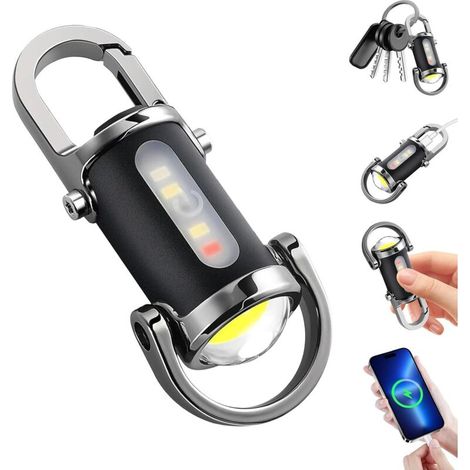 Ultrahelle Led-taschenlampe, Usb-c-aufladbar, Selbstverteidigung, Wasserdicht, 5 Modi, Schlüsselanhänger-taschenlampe Für Camping, Outdoor-aktivitäten, Notfälle Und Angeln