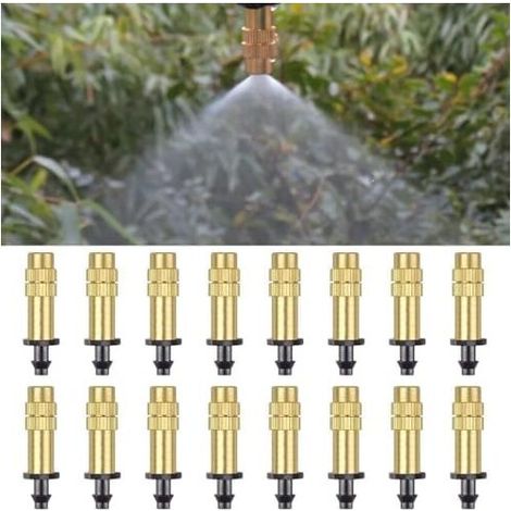 Cspartv 2,8 Cm 16-teiliges Set Aus Kupfer-zerstäuberdüsen, Messing-sprühdüsen, Verstellbaren Zerstäuberdüsen, Zerstäuber-regnern Für Garten, Terrasse Und Rasen