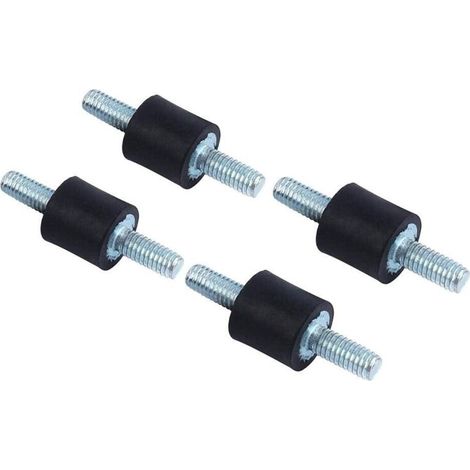 4 Stück Antivibrations-gummiisolatoren M4 10 X 10 Gummi-isolierhalterungen Stoßdämpfer Doppelspulen