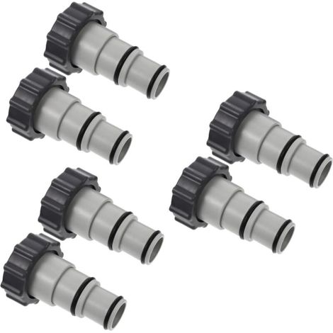 6-teiliges Pooladapter-set, Ersatzschlauchadapter Für Intex A-serie Mit Gewinde, Für Schläuche Mit 1,5" Und 1,25" Durchmesser, Pumpenadapter Für Poolsets