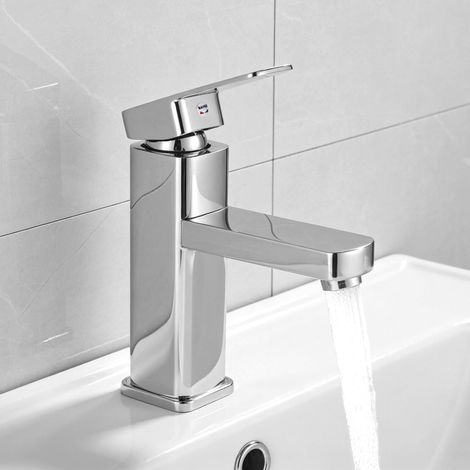Waschtischarmatur – Mischbatterie Für Warm- Und Kaltwasser – Einhebelmischer – Mattsilber – Für Waschbecken – Edelstahl Und Messing