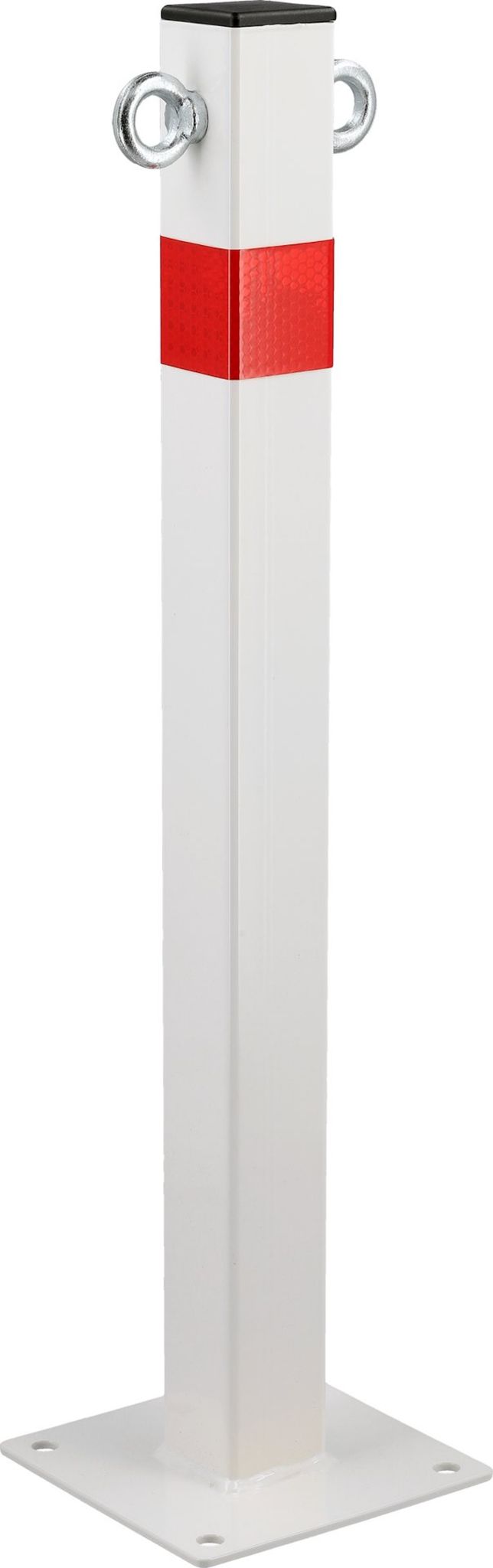 Parkplatzsperre, Absperrprofsten H=60cm, 50x50mm, Grundplatte 19×19cm