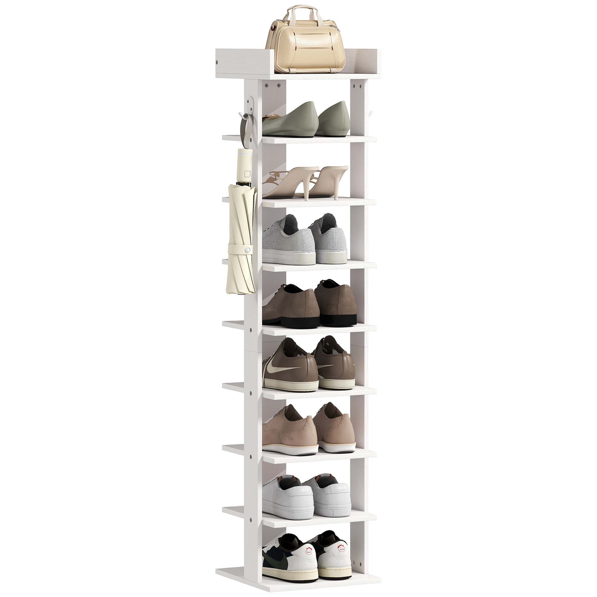 Scarpiera Organizzatore Di Scarpe 9 Ripiani Per Ingresso Bianco