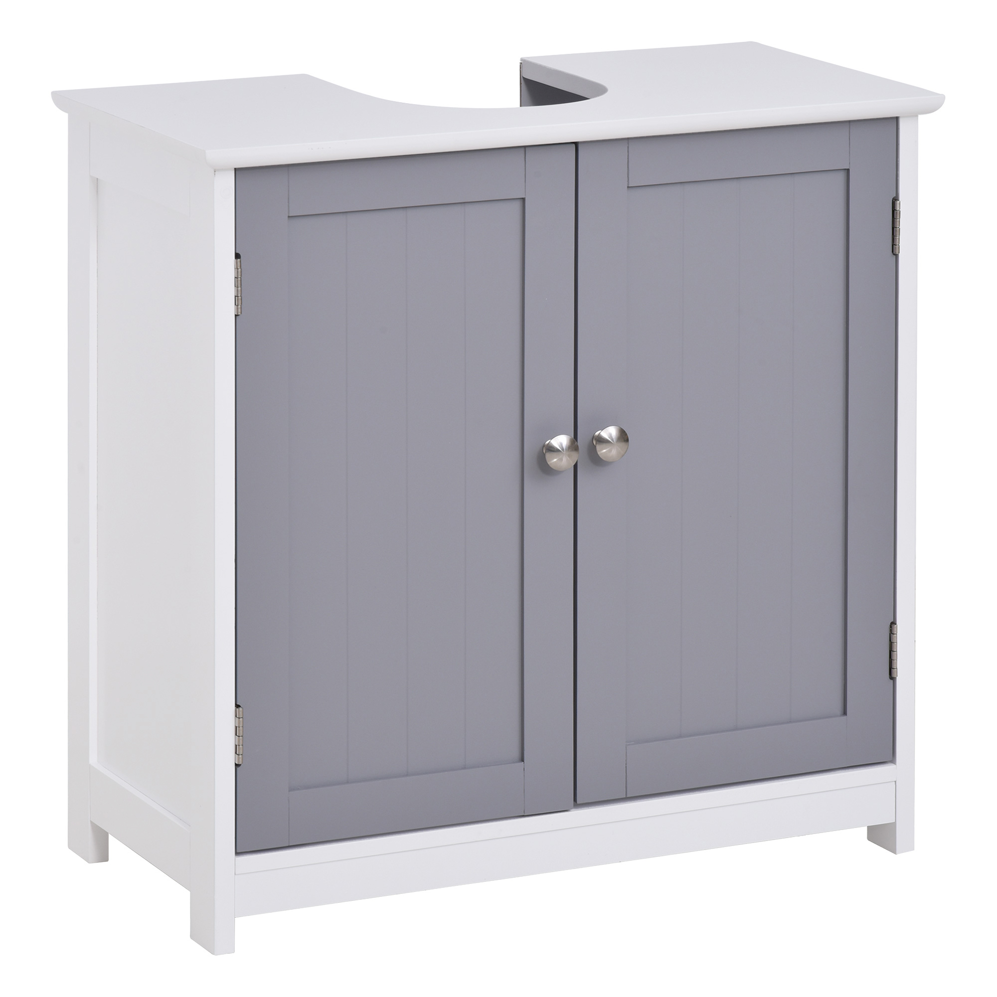 Unterschrank Fürs Badezimmer Mit Verstellbarem Einlegeboden, U-förmiger Aussparung, Moderner Und Platzsparender Badezimmerschrank, Geeignet Für Waschbecken Und Badezimmer Ohne Säule, 60 X 30 X 60 Cm,