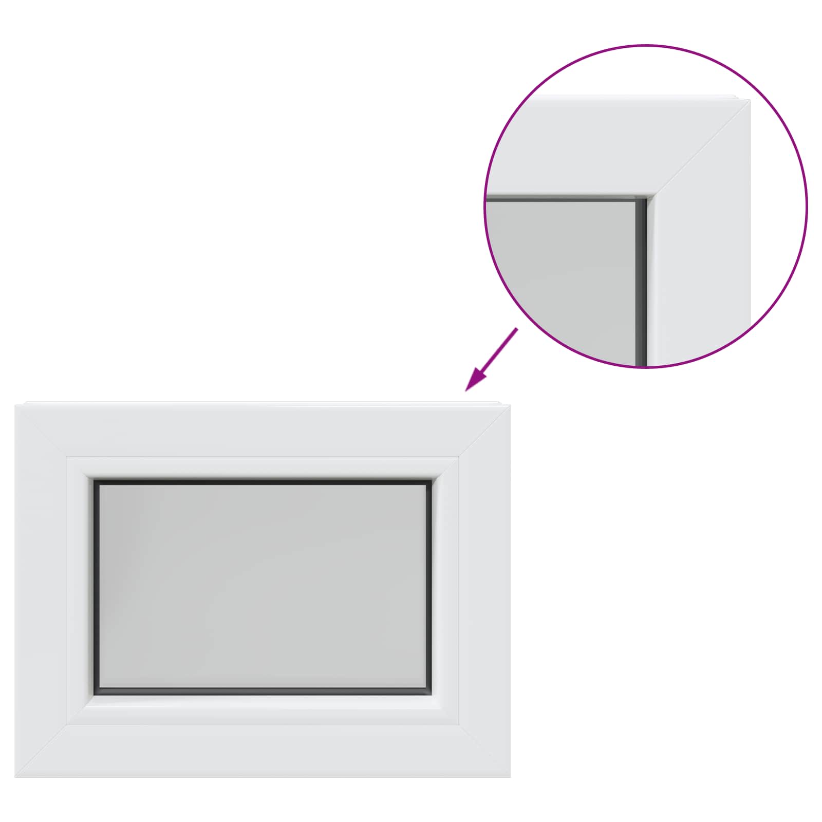 Kellerfenster Risor 35 X 30 Cm Pvc Und Glas Vidaxl