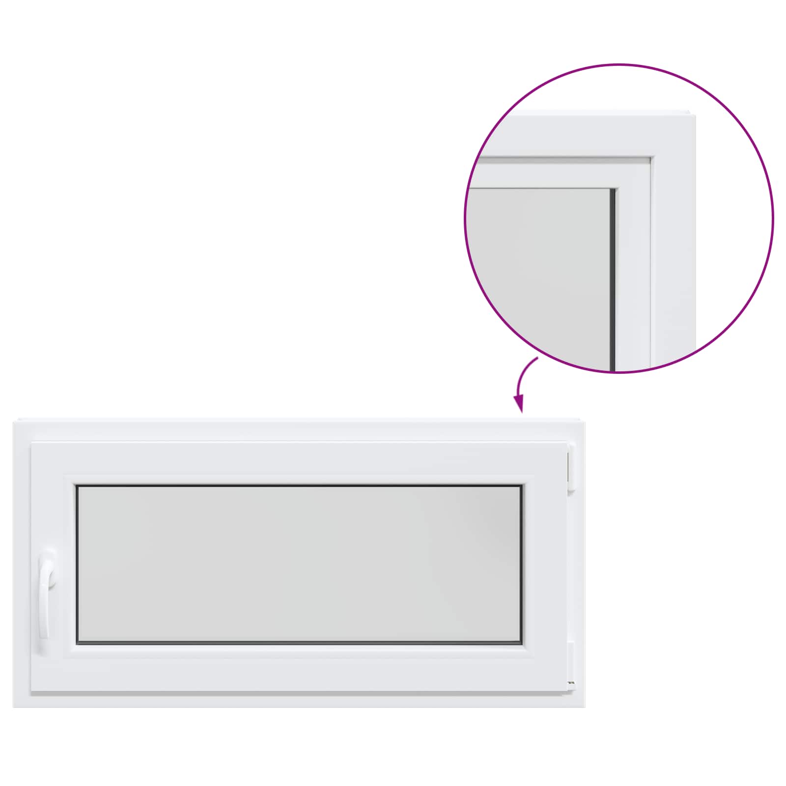 Kellerfenster Risor 50 X 55 Cm Pvc Und Glas Vidaxl