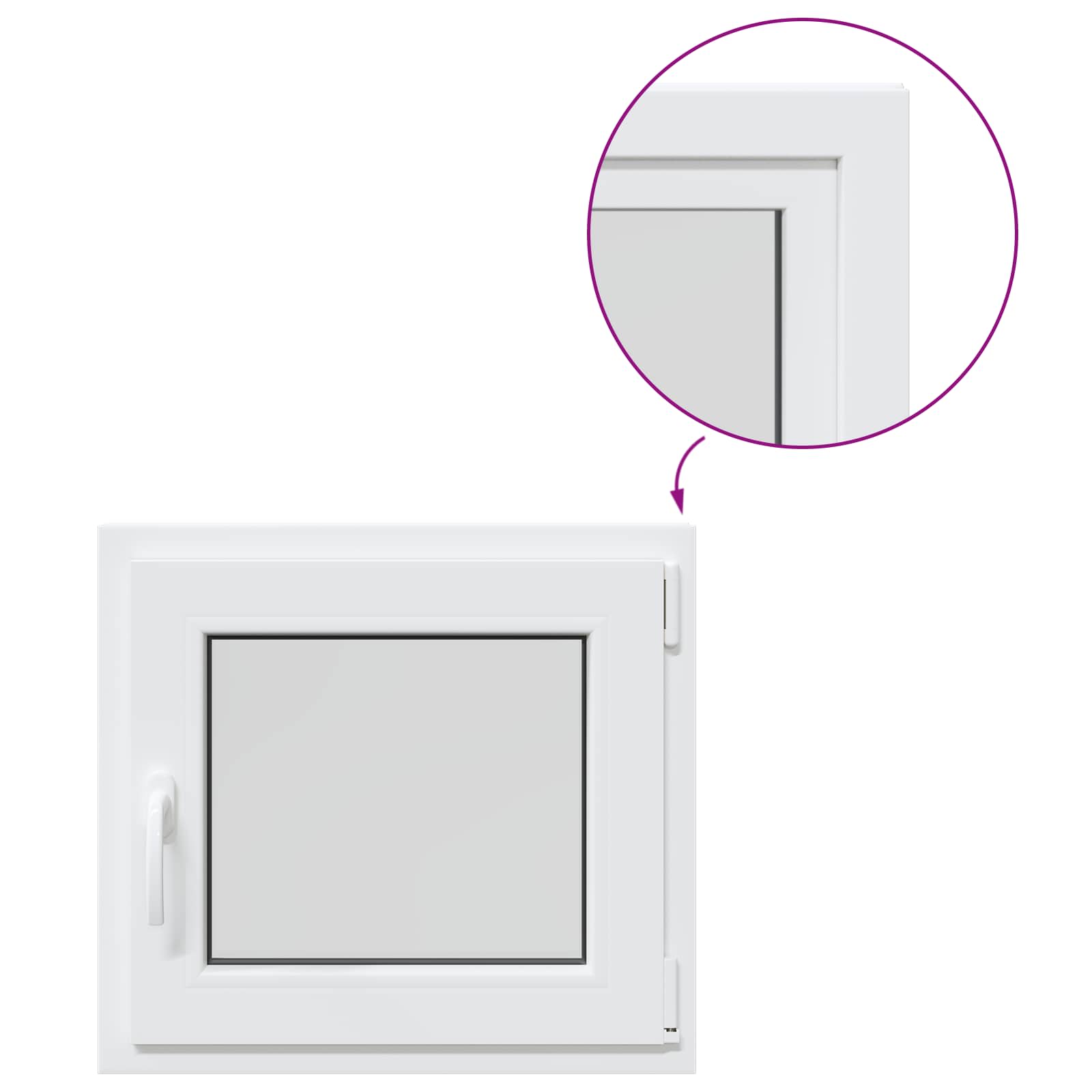 Kellerfenster Risor 55 X 50 Cm Pvc Und Glas Vidaxl