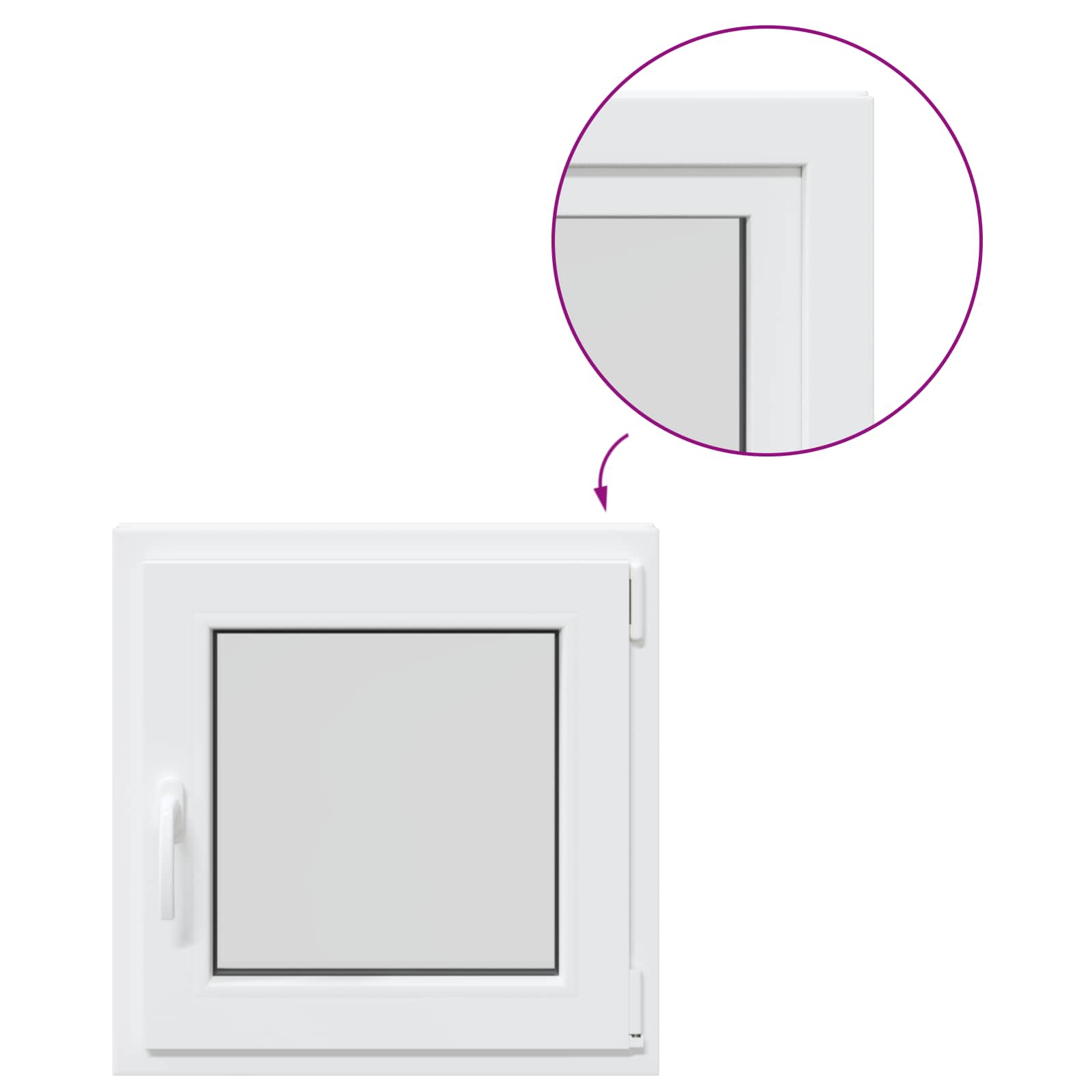 Kellerfenster Risor 55 X 55 Cm Pvc Und Glas Vidaxl