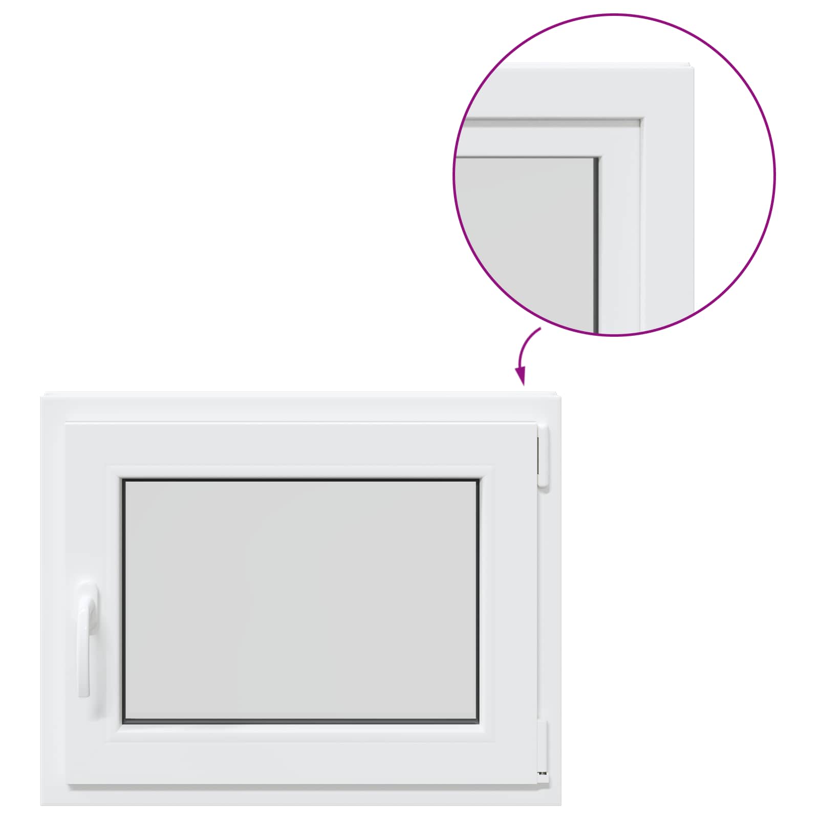Kellerfenster Risor 75 X 50 Cm Pvc Und Glas Vidaxl