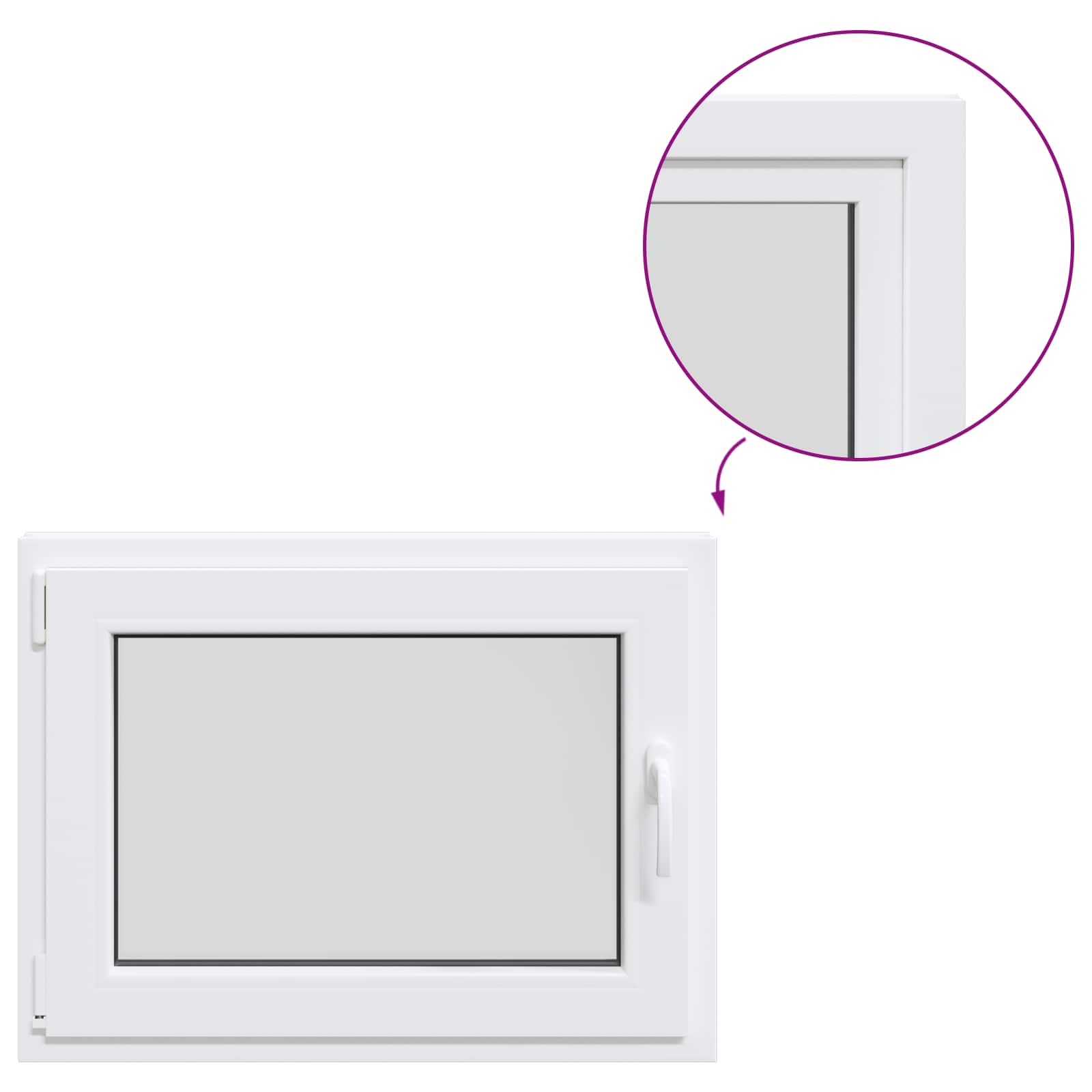 Kellerfenster Risor 80 X 55 Cm Pvc Und Glas Vidaxl