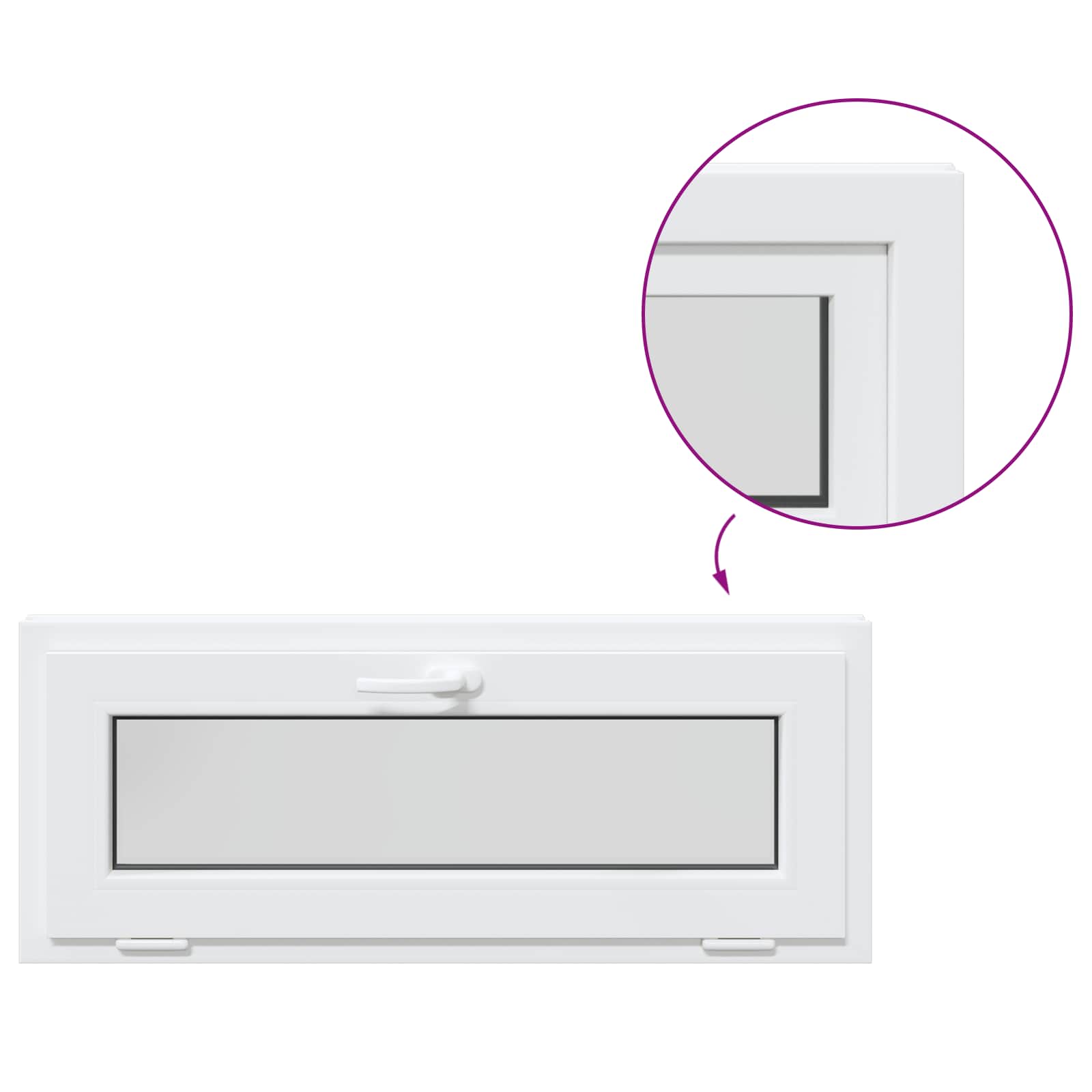 Kippfenster Für Den Keller Risor 105 X 40 Cm Pvc Und Glas Vidaxl