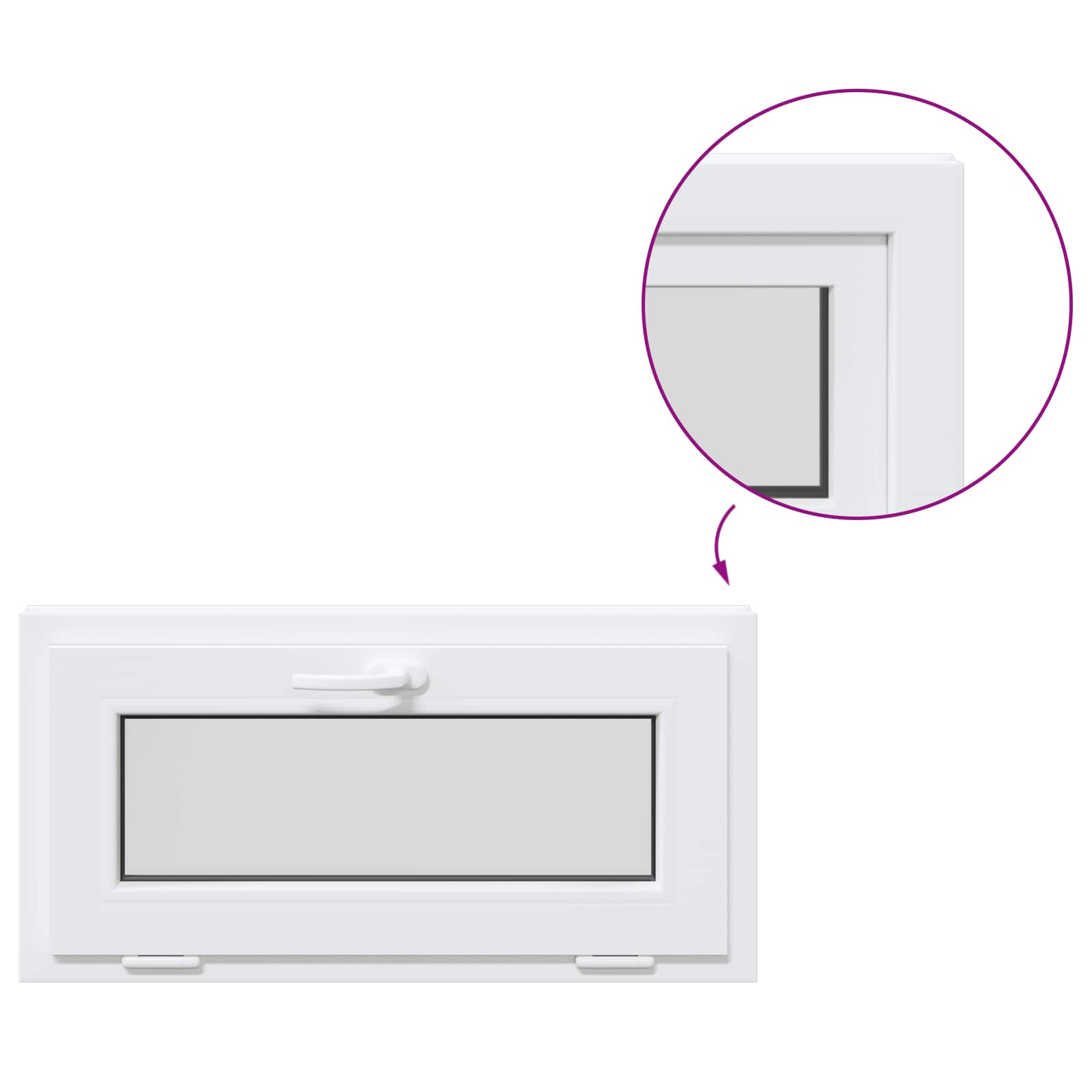 Kippfenster Für Den Keller Risor 80 X 45 Cm Pvc Und Glas Vidaxl
