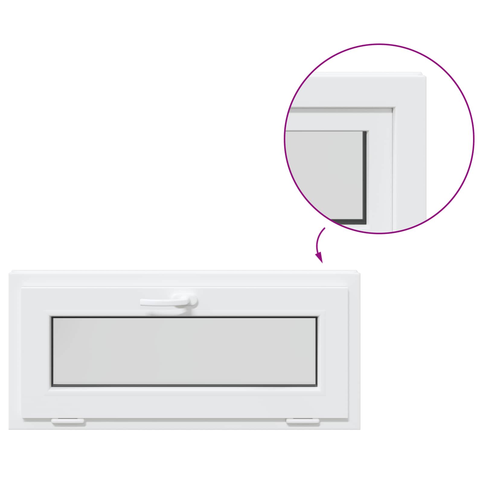 Kippfenster Für Den Keller Risor 95 X 45 Cm Pvc Und Glas Vidaxl