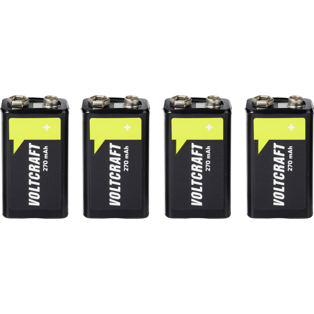 Voltcraft 9 V Block-akku Nimh 270 Mah 8.4 V Ready To Use 4 St.