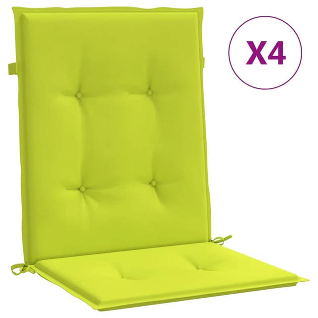 vidaXL Gartenstuhlauflagen für Niedriglehner 4Stk Knallgrün 100x50x3cm 314147