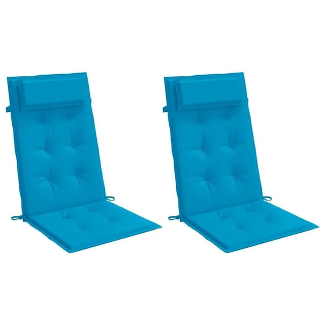 vidaXL Hochlehner-Auflagen 2 Stk Hellblau Oxford-Gewebe 361886