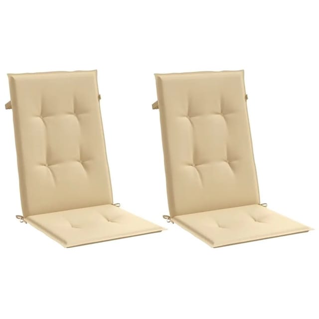 vidaXL Hochlehner-Auflagen 2 Stk Melange Beige 120x50x4 cm Stoff 4002421