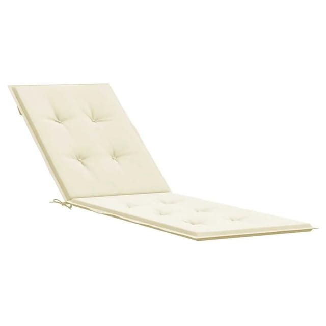 vidaXL Liegestuhl-Auflage Creme 75+105 x 50 x 4 cm 314175