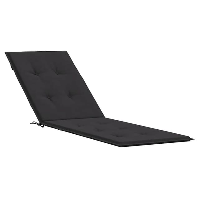 vidaXL Liegestuhl-Auflage Schwarz 75+105x50x4 cm 314180