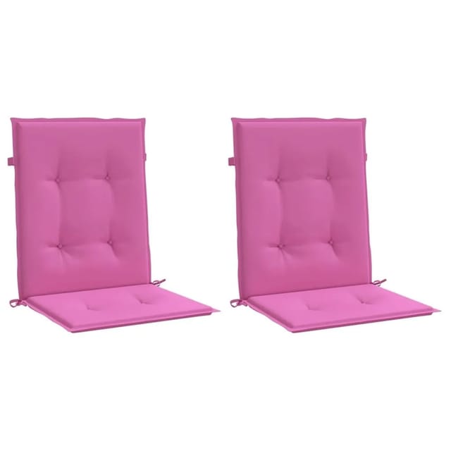 vidaXL Niedriglehner-Auflagen 2 Stk Rosa Stoff 361334