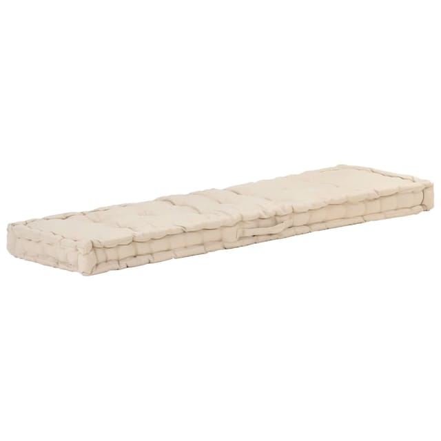 vidaXL Palettenkissen Baumwolle 120x40x7 cm Beige 48679