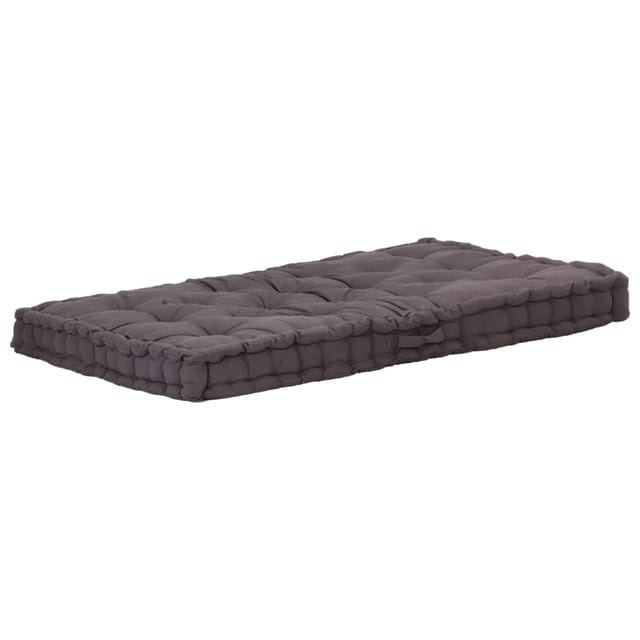 vidaXL Palettenkissen Baumwolle 120x80x10 cm Anthrazit 48676