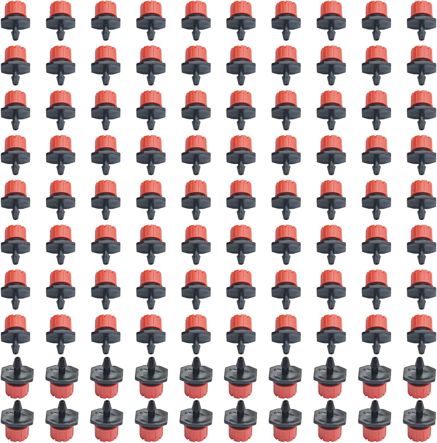 100 Stück 360-grad-tropfer Mit 8 Löchern Für 4/7-mm-schläuche, Rot