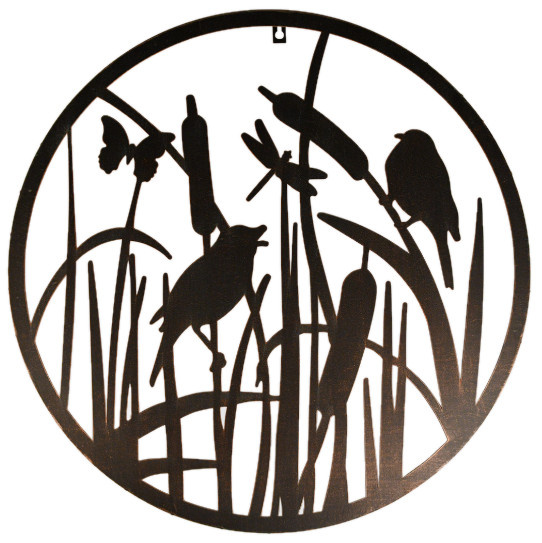 Esschert Design Runde Wanddekoration Vögel