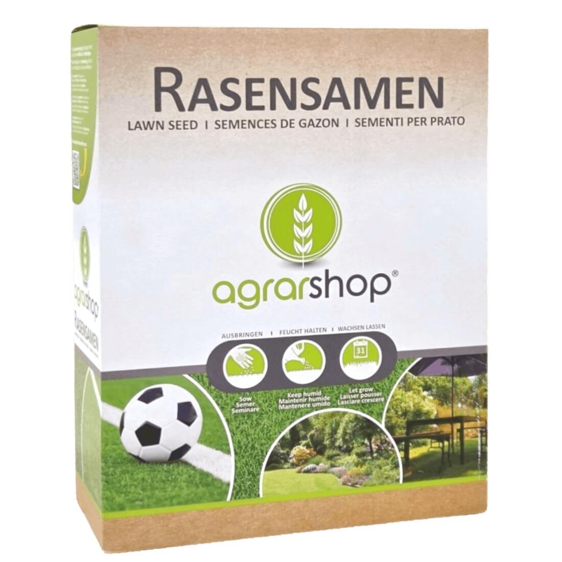 Agrarshop Rasensamen Sportrasen Nachsaat Rsm 3.2 2,5 Kg Qualität Grassamen Rasen