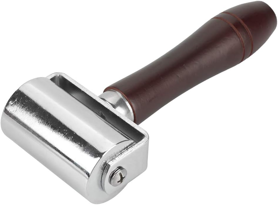 Litzee Andere Spezialwerkzeuge 60 Mm Karbonstahl-leder-druckwalze, Lederverarbeitung, Geklebte Kantenwalze, Lederhandwerk, Lederhandwerk-presswerkzeug