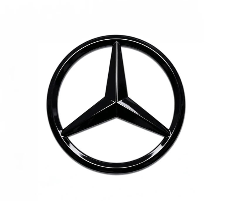 Abs-kühlergrillemblem Für Mercedes-benz – Amg Edition (kompatibel Mit W108, W124, W140, W177, Gla Usw. Maße: 21 Cm, Schwarz Glänzend)