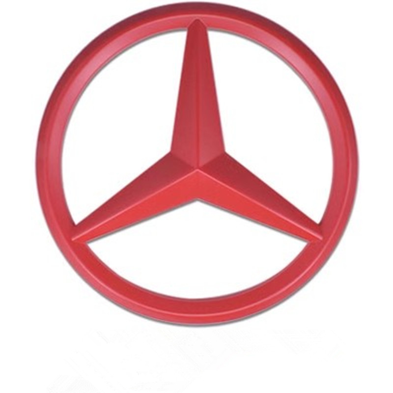Abs-kühlergrillemblem Für Mercedes-benz – Amg Edition (kompatibel Mit W108, W124, W140, W177, Gla Usw. Maße: 21 Cm, Rot)