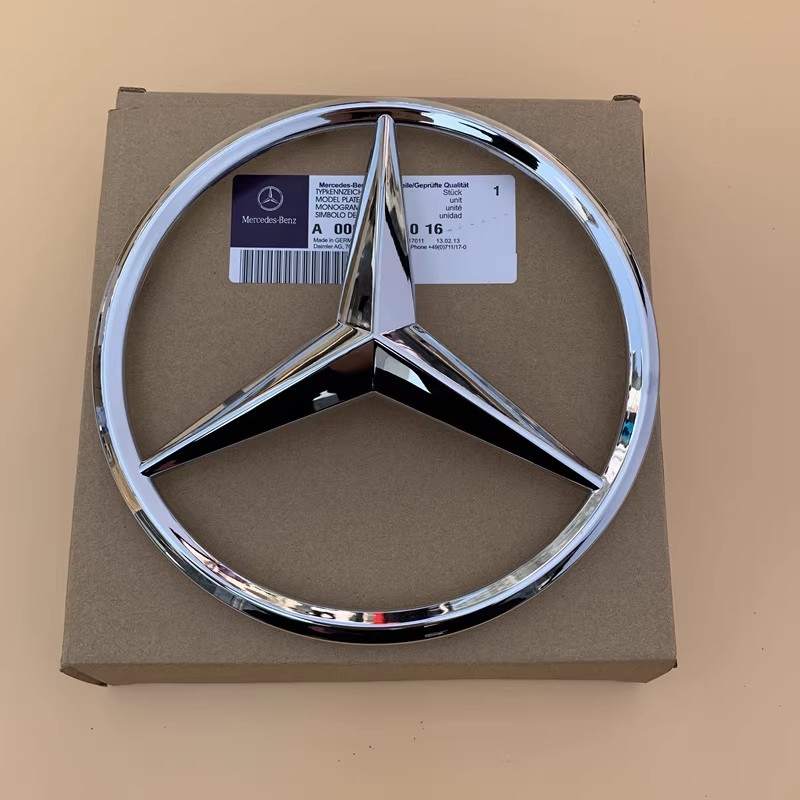 Abs-kühlergrillemblem Für Mercedes-benz – Amg Edition (kompatibel Mit A-, C-, E-, S-, Gla-, Cla-klasse Usw. Größe: 19 Cm Silber Glänzend)