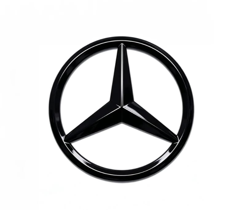 Abs-kühlergrillemblem Für Mercedes-benz – Amg Edition (kompatibel Mit A-, C-, E-, S-, Gla-, Cla-klasse Usw. Größe: 19 Cm Schwarz Glänzend)