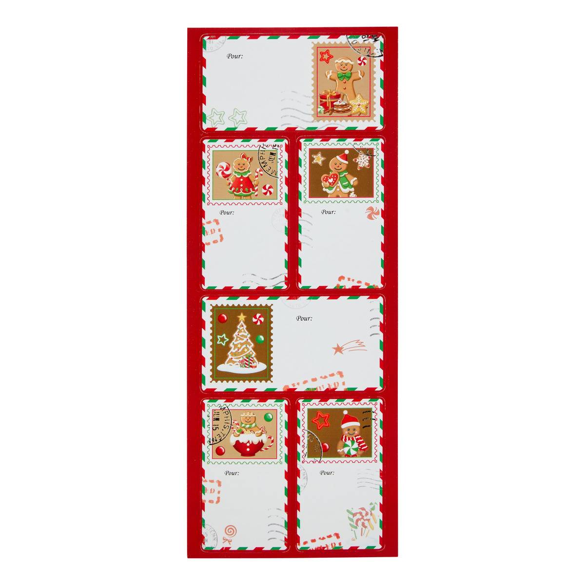 Etiketten Pqt Kdo Briefmarken X6 -