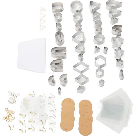 Set Mit 141 Tonausstechformen, Multifunktionale Ausstecher Aus Edelstahl Zur Herstellung Von Ohrringen, Schlüsselanhängern Und Zum Backen.