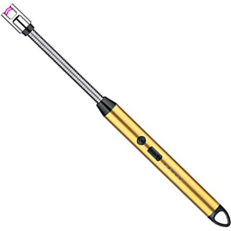 Wiederaufladbares Elektrisches Feuerzeug Für Kerzen, Gasfeuerzeug Für Grill Und Camping, Ideal Für Den Familiengebrauch Im Freien (goldene Farbe).