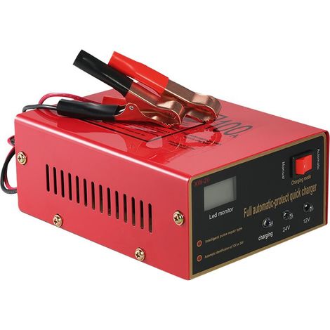 6v/12v Kfz-ladegerät Mit Kabelklemmen, Intelligentes Batterieladegerät Für Autos Und Motorräder