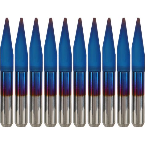 10 Pieces 3.175mm Tungsten Cnc Milling Cutters For High Quality Pcb Engraving (20°0.4)
