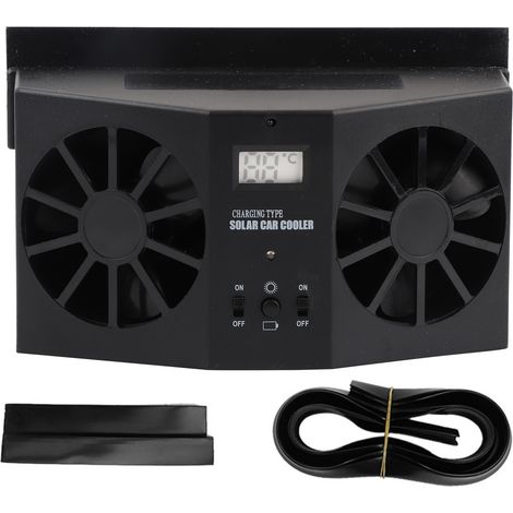 Mini-tragbarer Schwarzer Solar-autoventilator – Fahrzeuglüftungsventilator, Luftkühler
