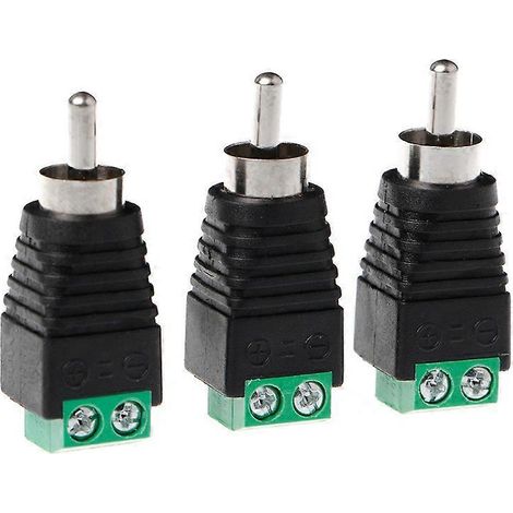 Cinch-stecker Auf Av-anschlussstecker, 3 Stück, Av-video-balun, 2 Schrauben