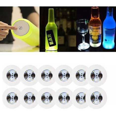 Led-untersetzer, 12er-set Leuchtende Untersetzer, Led-beleuchtung Für Flaschen