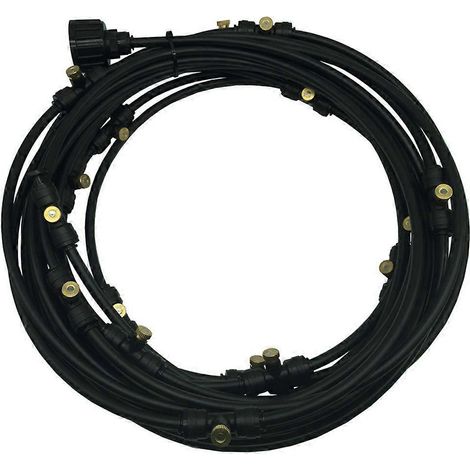 15 M/18 M Wassersprühsystem Für Garten, Außensprühgerät, Ideal Zur Befeuchtung Von Gewächshäusern Und Kühlung Von Terrassen – 15 M – Schwarz
