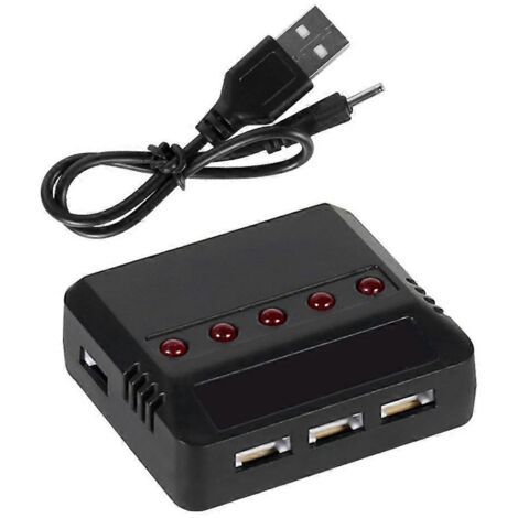 3,7v 500mah Lipo-akku Und 5-in-1-usb-ladegerät Für Den Ferngesteuerten Hubschrauber Wltoys Wl Tech.