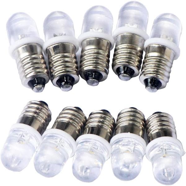 10 Stück E10 12v Spot-led-lampen, Warmweiß, Mini-glühbirnenersatz, Kompatibel Mit Modellbeleuchtung, Dekorative Beleuchtung [bems]