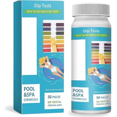 50 3-in-1-poolwasser-teststreifen Zur Chlor- Und Alkalitätskontrolle