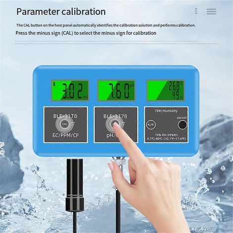 7-in-1 Wasserqualitättester Mit Wlan: Ph-wert, Orp, Tds, Ec-wert, Temperatur Und Luftfeuchtigkeit.