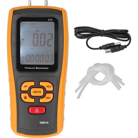 Gm510 Professionelles Digitales Manometer – Differenzdruckmanometer Für Luft Und Gas, Handgerät