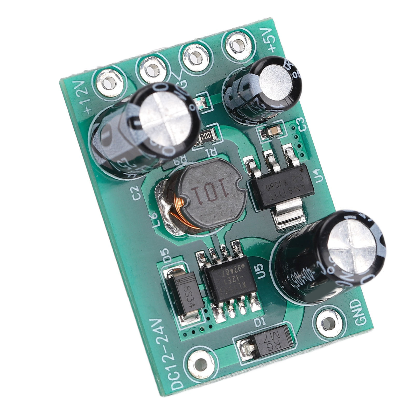 12–24 V Dc Auf 12 V/5 V Netzteil, Xh-m297 Nicht-isolierter Abwärtsregler, Buck-konverterplatine Für Leds, Lüfter, Arduino, 5 A, Thermischer Schutz
