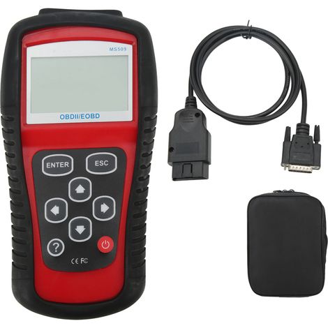 Ms509 Kfz-diagnosegerät, 9 Obdii-testmodi, Schnellzugriff, Hintergrundbeleuchtetes Lcd-display, Tragbarer Obd2-scanner Für Fahrzeuge